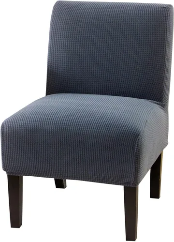 Vista 48 de JIAN YA NA Funda para silla decorativa sin brazos, funda elástica para silla sin brazos, fundas de terciopelo para sillas sin brazos, fundas Beige