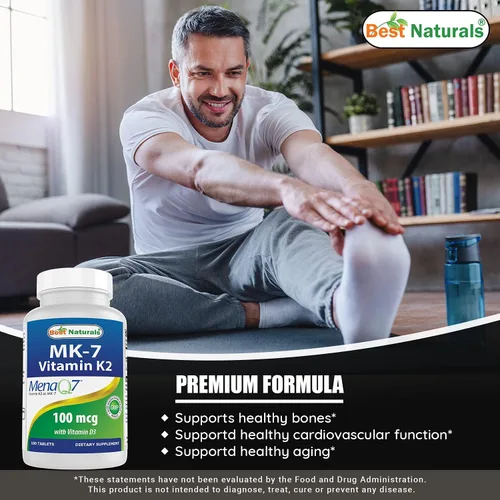 Vista 5 de Best Naturals CoQ10 600 mg y vitamina K2 (MK7) con D3