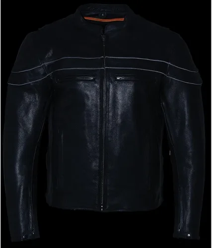 Vista 5 de Chamarra de piel Leather King para hombres