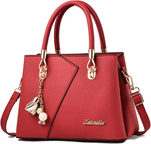 Vista 9 de FANDARE Bolso de mano con múltiples bolsillos para mujer, bolso de hombro de cuero PU