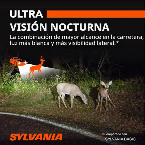 Vista 8 de SYLVANIA H11B foco delantero de luz halógena Ultra SilverStar, contiene 2 focos