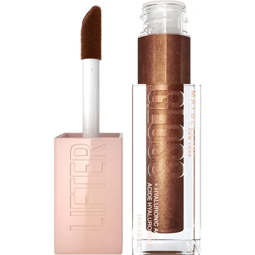 Vista 27 de Maybelline Lifter Gloss, Brillo de Labios Hidratante con Ácido Hialurónico, Alto Brillo para Labios Más Llenos, Perla, Perla Plateada Transparente