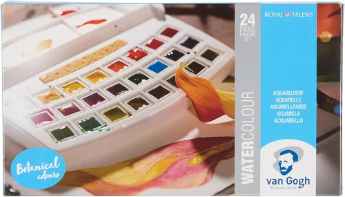 Vista 14 de Van Gogh - Juego de pinturas para acuarela, juego de tubos 10x10 ml Pintura de acuarela de grado profesional con alta resistencia a la luz