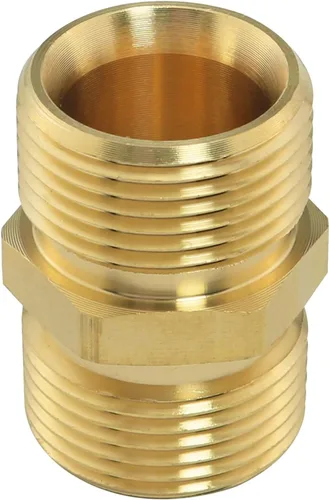 Vista 4 de Acoplador de lavadora a presión ZZLZX métrico M22 0.59 pulgadas rosca macho a M22 0.551 in, adaptador de extensión de manguera de lavadora a
