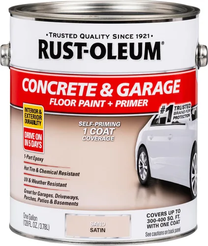 Vista 34 de Rust-Oleum 225359-2PK - Pintura e imprimación para pisos de concreto y garaje, galón, gris armadura satinada, paquete de 2