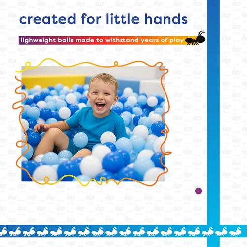 Vista 5 de Antsy Pants 100 pelotas para hogueras, pozo de pelotas para niños pequeños de 1 a 3 años, materiales no tóxicos, bolsa de almacenamiento ligera