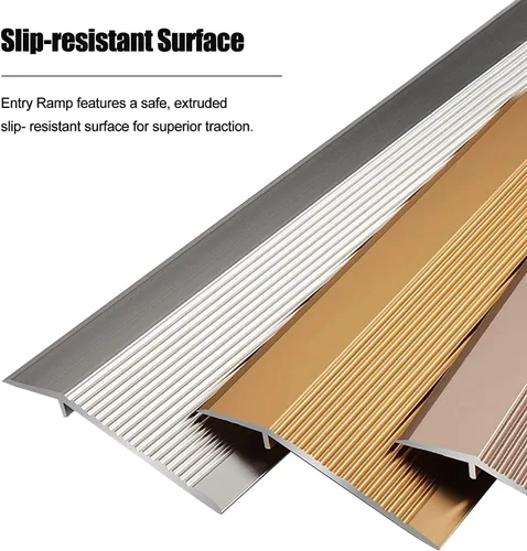 Vista 5 de Doorway Uneven Floor Transition Strip, 90-150cm Long Floor Transition Strip,10cm Extra Wide Door Threshold ramp,self-Adhesive Carpet Edge,Easy to