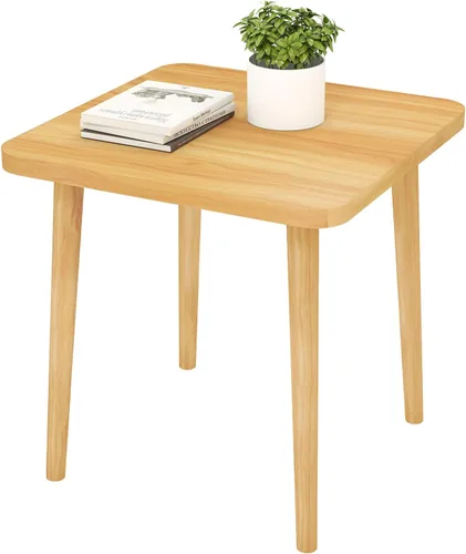 Vista 10 de Mesa auxiliar cuadrada pequeña para sala de estar, negro, 20 pulgadas