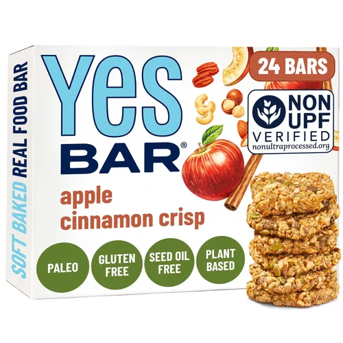 Vista 19 de The YES Bar Barra de manzana y canela crujiente – Proteína a base de plantas, barra de aperitivo decadente – Vegana, paleo, sin gluten, sin lácteos