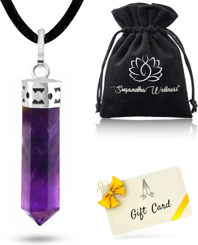 Vista 12 de Collar de Amazonita – Colgante de cristal curativo natural para calma, equilibrio y energía positiva Joyas de piedra cruda para hombres y mujeres
