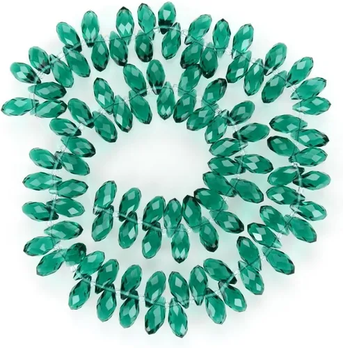 Vista 19 de 200pcs Checa 0.472 in Lágrima facetada Briolette Cristal Perlas Colgante de gota a granel Amatista Púrpura