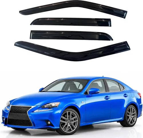 Vista 221 de Visera de ventana IG para Ford Focus Sedán y Hatchback 2012-2018, Protector de ventana lateral para lluvia y viento estilo Mugen, extra duradero