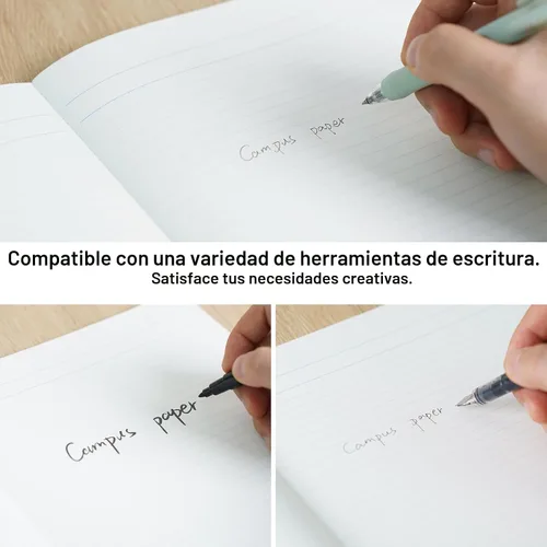 Vista 3 de KOKUYO Cuaderno Campus, a rayas de 15/64 pulgadas, semiB5, 100 hojas, 35 líneas, azul (NO-10BN)