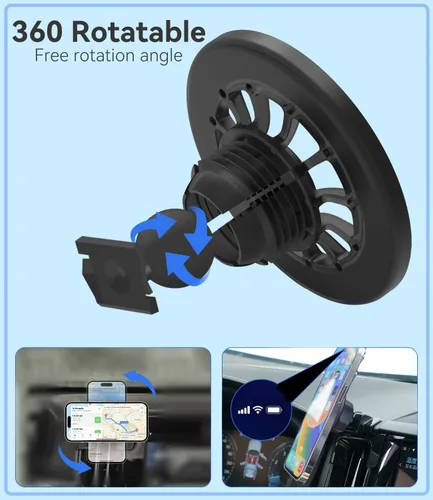 Vista 5 de BEHAVE Soporte de teléfono de coche para Volvo XC40 2019-2023, soporte de teléfono ajustable para XC40, compatible con iPhone, teléfonos Android