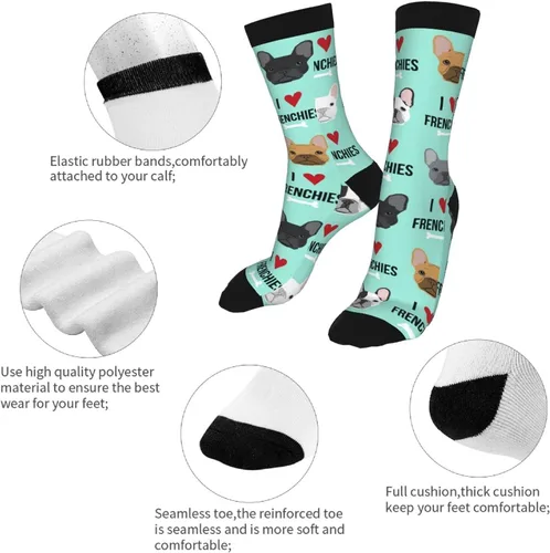 Vista 7 de Calcetines divertidos para hombre y mujer, calcetines deportivos casuales