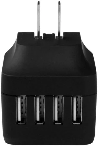 Vista 3 de StarTech.com Cargador de pared USB de viaje de 4 puertos - Adaptador de viaje internacional de 34 W/6.8 A - Estación de carga USB portátil