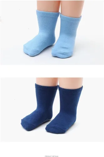 Vista 4 de Calcetines de algodón para bebés, calcetines de algodón para niños y niñas, de corte bajo para bebés