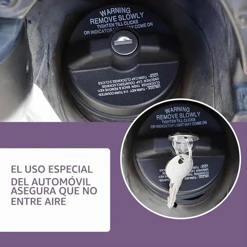 Vista 5 de Shakas 1 pieza de tapa de tanque de combustible para automóvil, tapa de tanque de combustible de plástico ABS con bloqueo y dos llaves, número