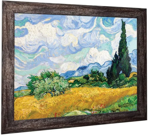 Vista 41 de Vincent Van Gogh - Arte de pared enmarcado con diseño de flores de almendra, maravilloso para exhibir en la cocina, el baño o la decoración