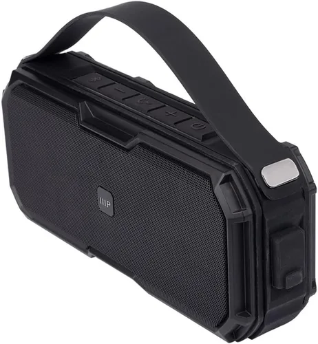 Vista 3 de Monoprice Harmony Boombox Altavoz Bluetooth portátil Impermeable, TWS, conectividad inalámbrica de hasta 32 pies, micrófono integrado