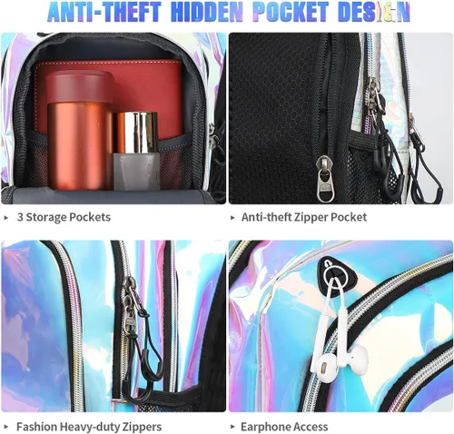 Vista 5 de Mochila de hidratación, paquete de hidratación para festivales y raves, mochila de agua con bolsa de hidratación de 2L, mochila de hidratación