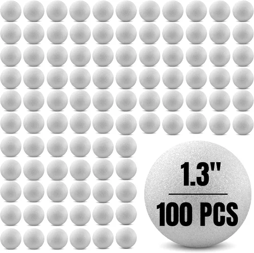 Vista 19 de Hygloss Bolas redondas de espuma para manualidades 6 piezas de espuma blanca de 3.8 pulgadas (XPS) para artes, pequeñas bolas de espuma