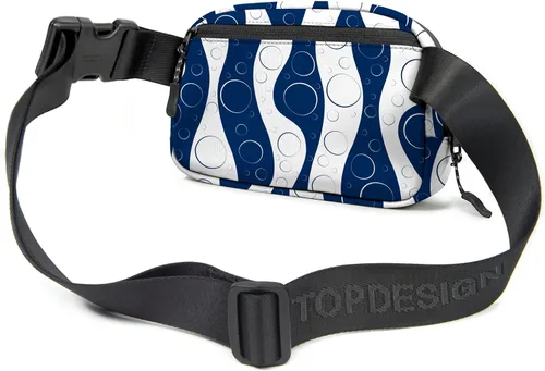 Vista 2 de TOPDesign Riñonera para mujeres y hombres, bolsa cruzada para cinturón con cremalleras resistentes al agua, bolsa para el trasero con correa