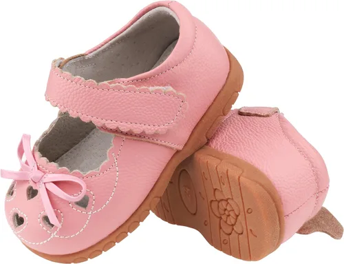 Vista 4 de Femizee Mary Jane - Zapatos planos de cuero con lazos para niñas niños pequeños
