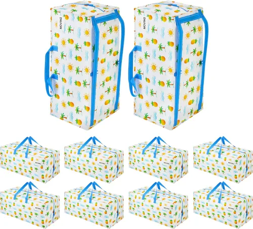 Vista 78 de VENO Paquete de 6 bolsas de mudanza resistentes con correas de mochila, cremalleras y asas, bolsas de embalaje extragrandes para artículos