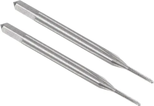 Vista 7 de uxcell - Grifos métricos de máquina M0.8 x 0.2mm H2 de acero de alta velocidad con 3 hélices rectas para roscado de tornillos, herramienta
