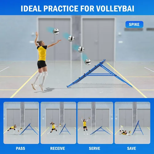 Vista 5 de Volleyball Lacrosse Rebound Net Pro, WINTHAI Lacrosse Rebounder for Backyard, 7x4FT/6x4FT/4x4FT Bounce Back Net with Target Strike Zone, Easy Quick