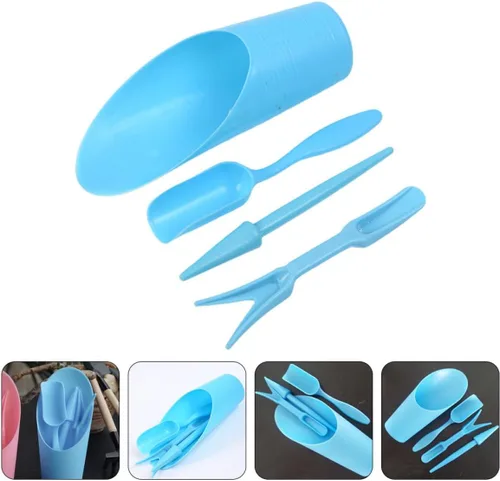 Vista 2 de Abaodam Succulent Planting Tools Kit PP Garden Hand Tool Set for Indoor Transplanting Digging Soil Loosening Succulent Care Accessories Blue