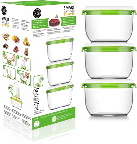Vista 9 de [Usado] FOSA Sello al Vacío Sistema de Almacenamiento de Alimentos Conjunto de Contenedores Reutilizables Deluxe con Vacío y 10 Contenedores
