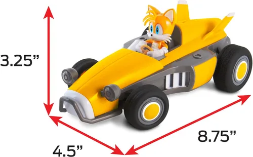 Vista 4 de NKOK Sonic Racing RC Car - Tails the Fox, 2.4GHz Turbo Boost, mayores de 6