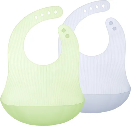 Vista 14 de Babero de silicona Olababy Fold N Go con estuche de viaje Diseño ligero alivia las contusiones por presión para bebés y niños pequeños