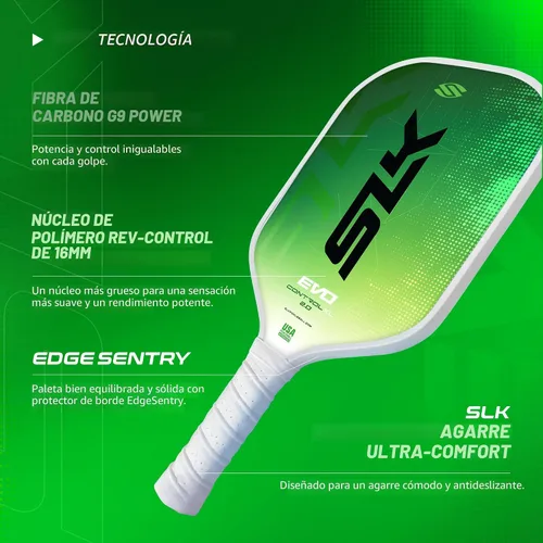 Vista 4 de Selkirk Sport SLK Evo Pickleball Paletas Evo Power, control e híbrido Pala de pickleball de fibra de vidrio o fibra de carbono