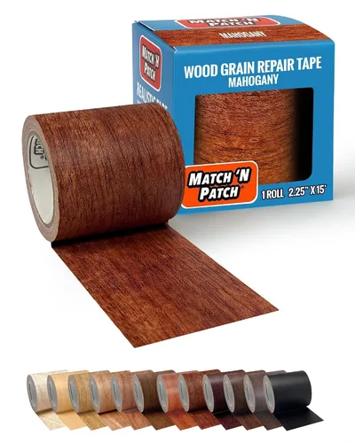 Vista 18 de Match 'N Patch Cinta de reparación realista, roble antiguo