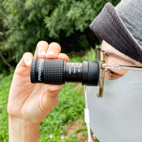 Vista 4 de Monocular de primer plano diseñado para usuarios de baja visión que tienen discapacidad visual. Monoculares de aumento de tamaño mini para visión a