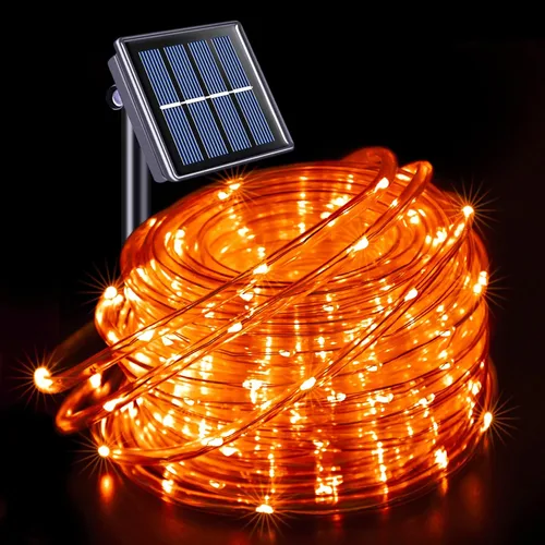 Vista 23 de JMEXSUSS 2 * 200 luces LED rosas solares tipo cuerda, 66 pies IP65 impermeables, luces solares de cadena para exteriores, 8 modos de luces navideñas