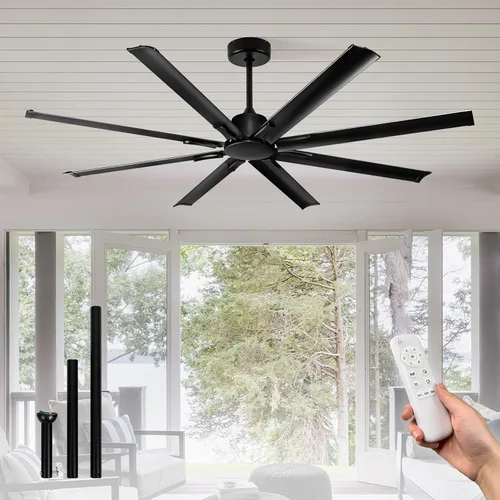 Vista 18 de Ventilador de techo al aire libre inteligente de 62 pulgadas con luz, 5 Negro