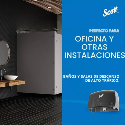 Vista 9 de kimberly-clarke 9602 Dispensador de pañuelos y cuarto de baño tela Bundle, 1 Negro, diseño de rollo de trozo, montado en la pared, compatible