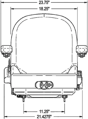 Vista 7 de TRAC SEATS Asiento de suspensión ProRide fabricado en Estados Unidos para Bob Cat, Country Clipper, Cub Cadet, Husqvarna, Dixie Chopper, Dixion