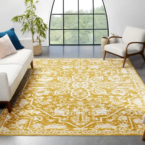 Vista 85 de Well Woven - Alfombra tejida estilo vintage con diseño de medallón, 68 x 120 cm