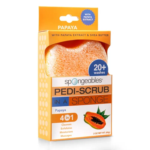 Vista 10 de Spongeables Pedi Scrub Foot Exfoliating 20+ Wash Sponge