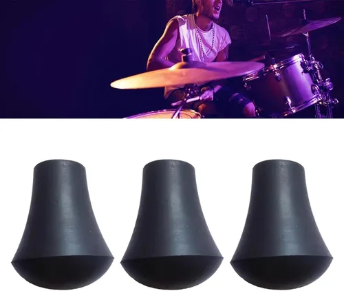 Vista 7 de Vaveren Soporte antideslizante para patas de tambor, 3 unidades, punta de percusión profesional, accesorios de percusión para tambor, piezas