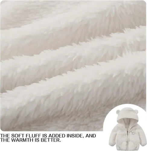Vista 6 de Chaqueta de forro polar para bebé, ropa de vino para niña, abrigo para niños pequeños