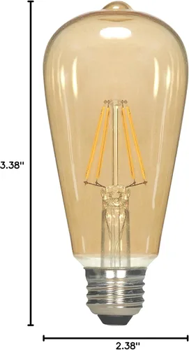 Vista 3 de Satco S9560 A15 LED foco de base mediana transparente, 4,5W