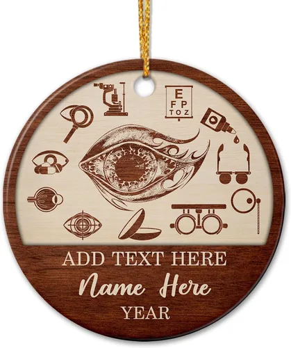 Vista 24 de Adorno de liniero de cerámica personalizado para Navidad 2025 – El favorito de Santa, primera Navidad como electricista, nombre personalizado