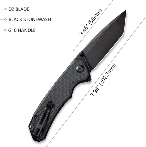 Vista 3 de CIVIVI Brazen Tanto Blade Bundled Praxis, gran juego de cuchillos EDC