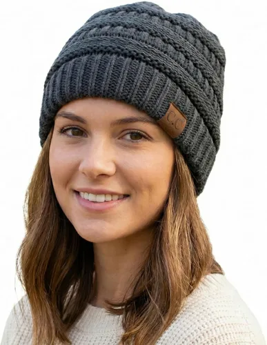 Vista 261 de C.C Trendy Warm Chunky Soft Stretch Cable Knit Beanie